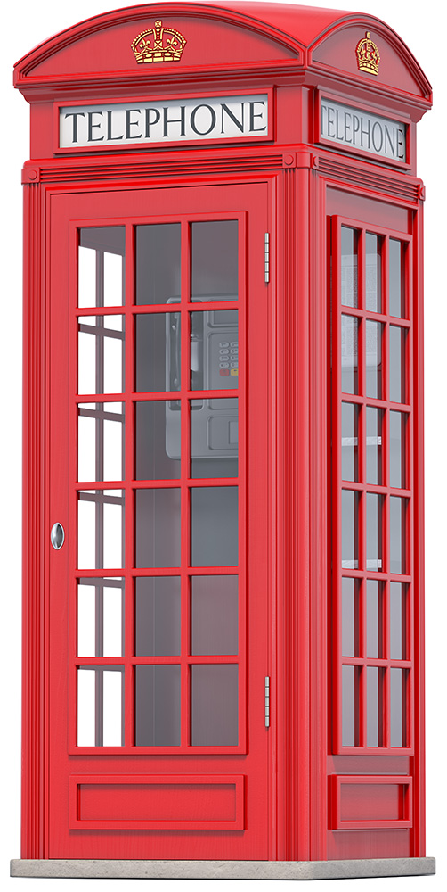 Picture of iconic red telephone box